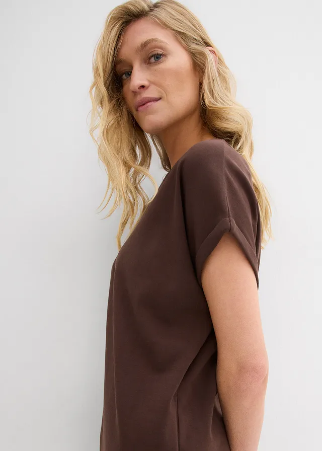 Shirtjurk van stevige interlock • donkerbruin • product-page.page-title-suffix