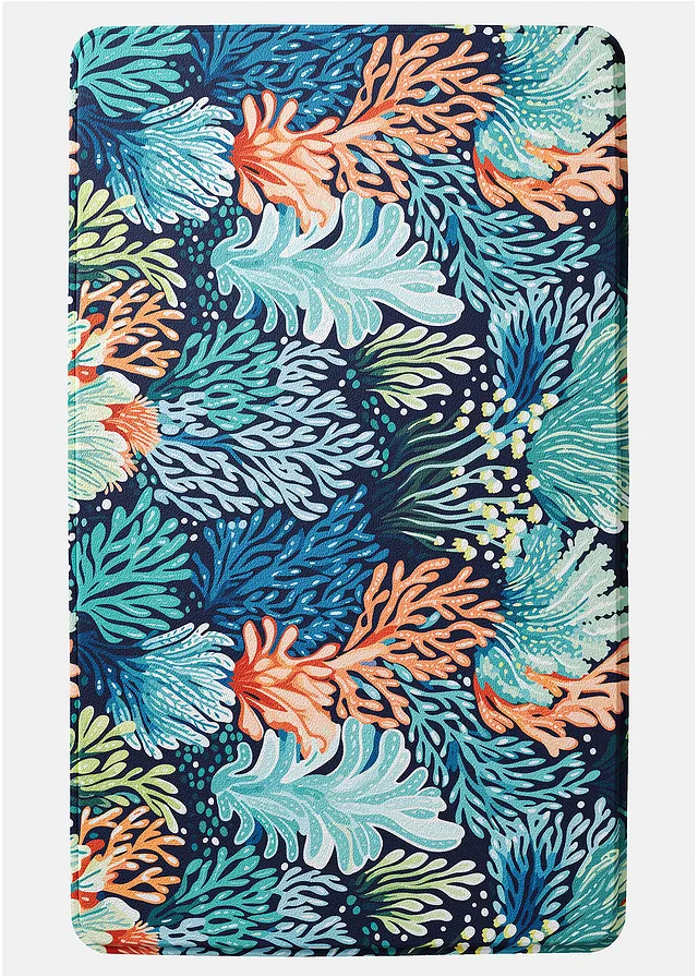 Badmat met memory foam, Kleur: blauw gedessineerd