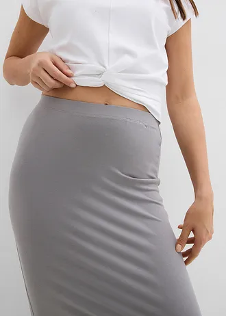 Jersey rok van zachte viscose • grijs • bonprix online shop