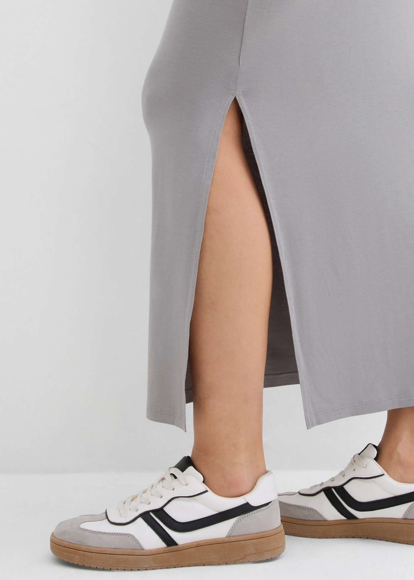 Jersey rok van zachte viscose • grijs • bonprix online shop