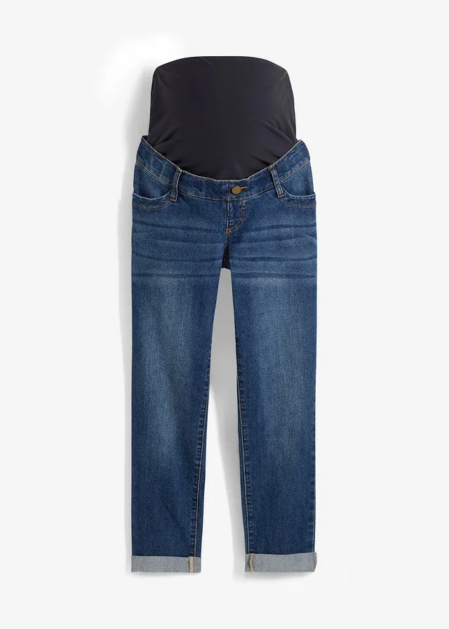 Těhotenské džíny, 7/8 délka, Slim • modrý denim • bonprix obchod