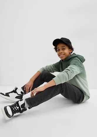 Sweat-shirt à capuche • vert feuille-vert fumé • Boutique bonprix