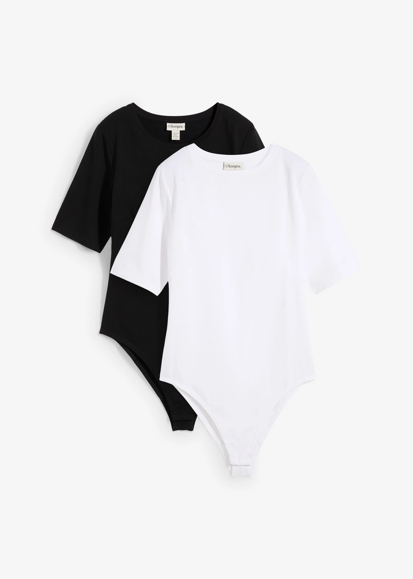 Rövid ujjú body (2 db-os csomag) • fekete/fehér • bonprix áruház
