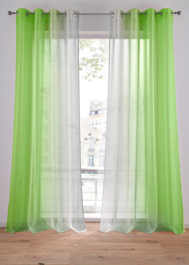 Lot de 2 voilages en tissu léger, aussi en XXL