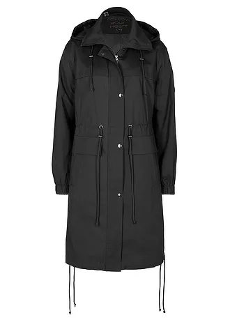 Trenčkot/parka s velkými kapsami • černá • bonprix obchod