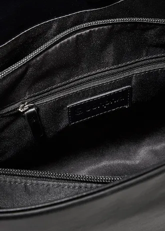 Cabas à passepoil rond et grande poche intérieure • noir • Boutique bonprix