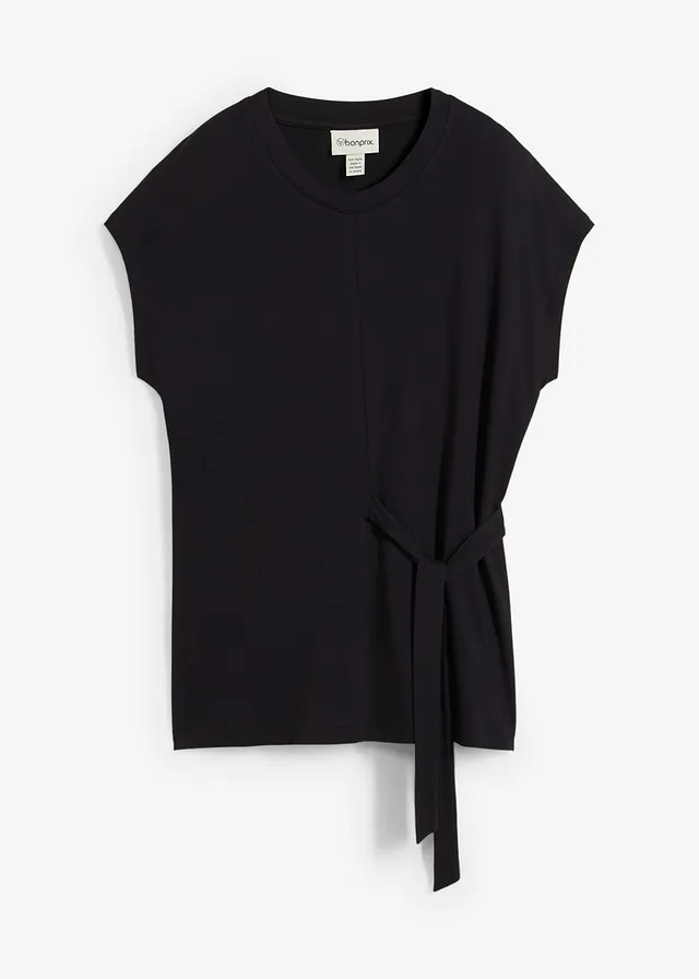 T-shirt doux en viscose extensible • noir • Boutique bonprix