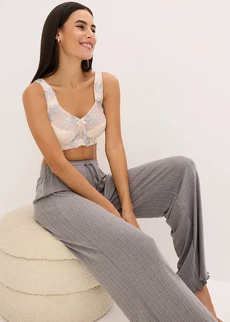 Biustonosz odciążający bez fiszbinów • beżowo-pudrowy niebieski • bonprix obchod