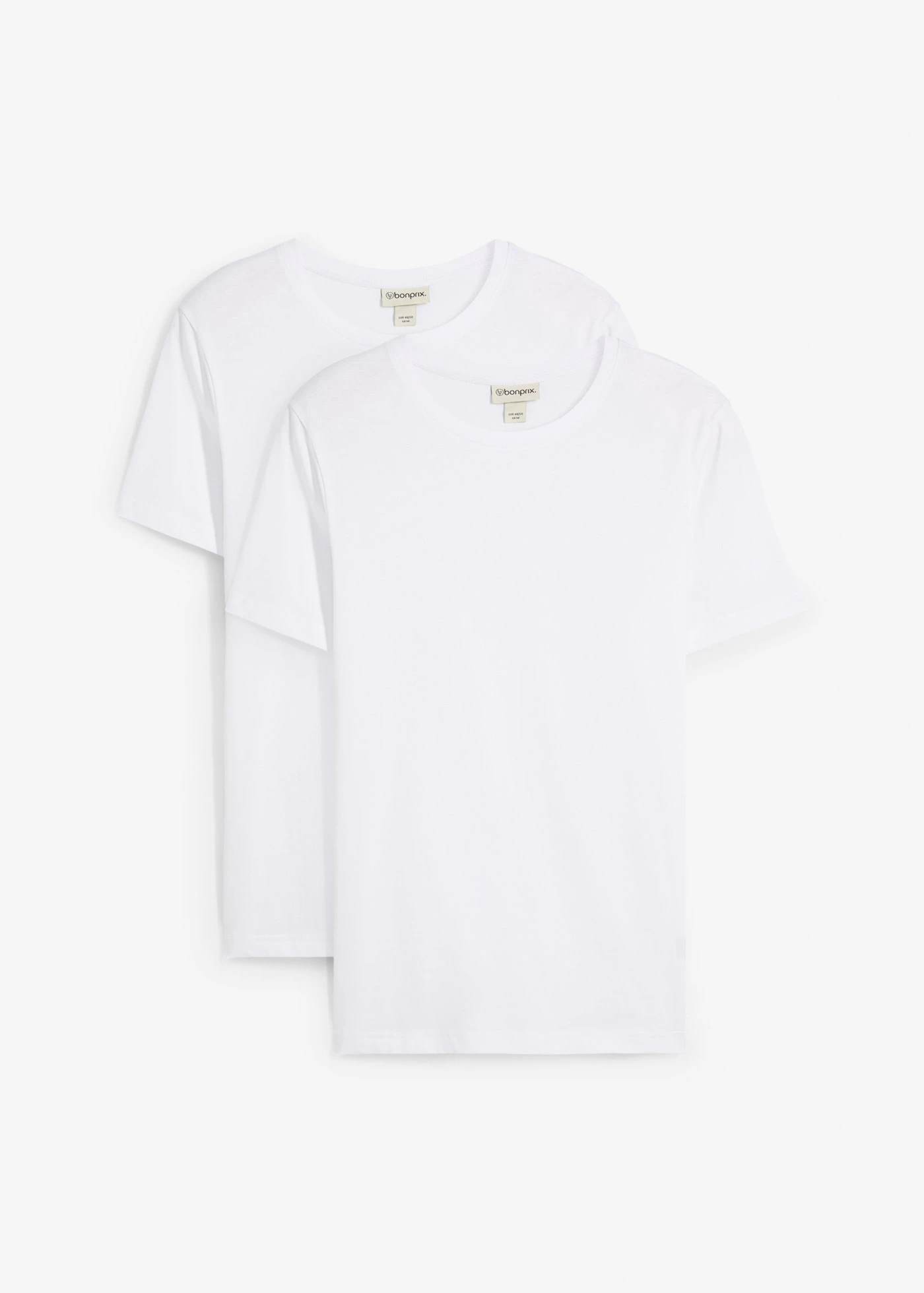 Tričko z čisté organické bavlny, Slim Fit (2 ks v balení) • bílá • bonprix obchod