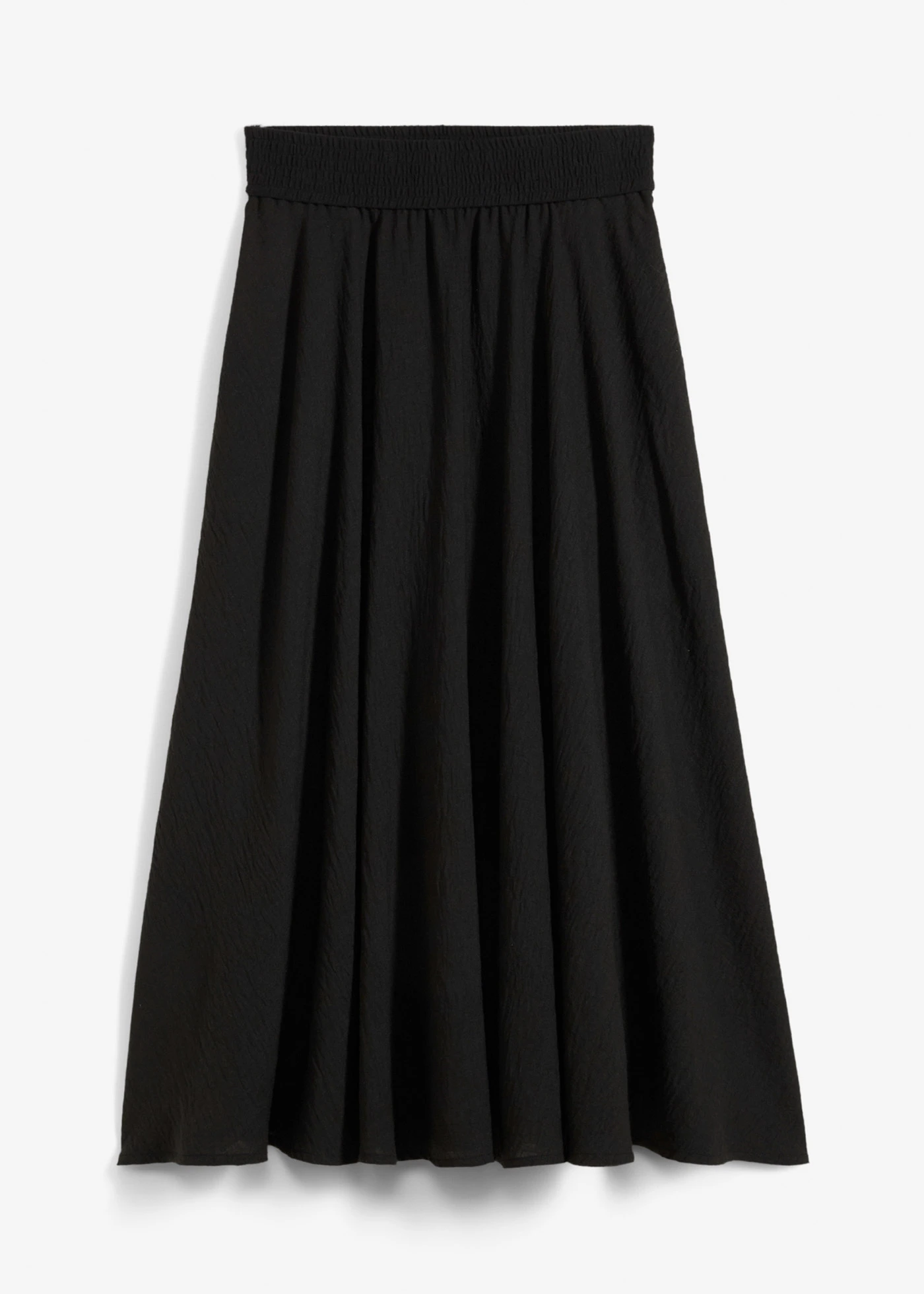 Maxi rok met een comfortabele band • zwart • bonprix online shop