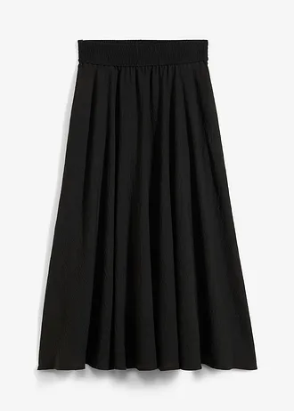 Maxi rok met een comfortabele band • zwart • bonprix online shop