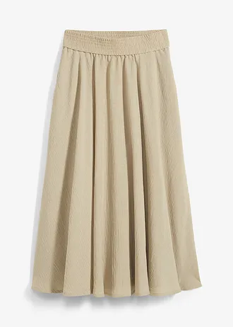 Maxi rok met een comfortabele band • rookkaki • bonprix online shop