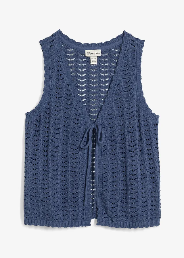 Mouwloos ajour vest