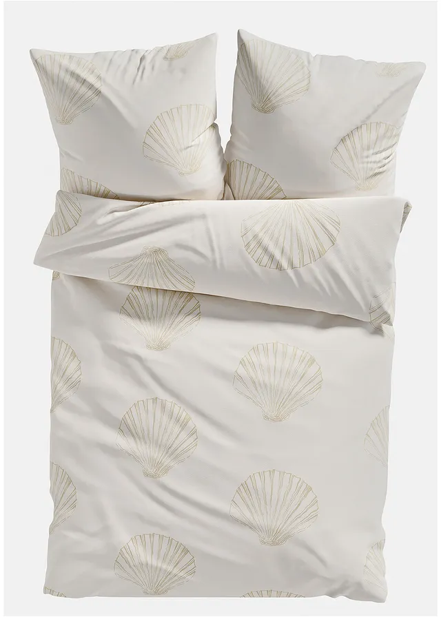 Lenjerie de pat, print cu scoici