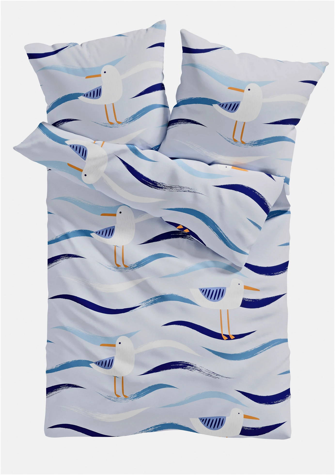 Dekbedovertrek in een katoenmix • blauw/wit • bonprix online shop