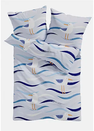 Dekbedovertrek in een katoenmix • blauw/wit • bonprix online shop
