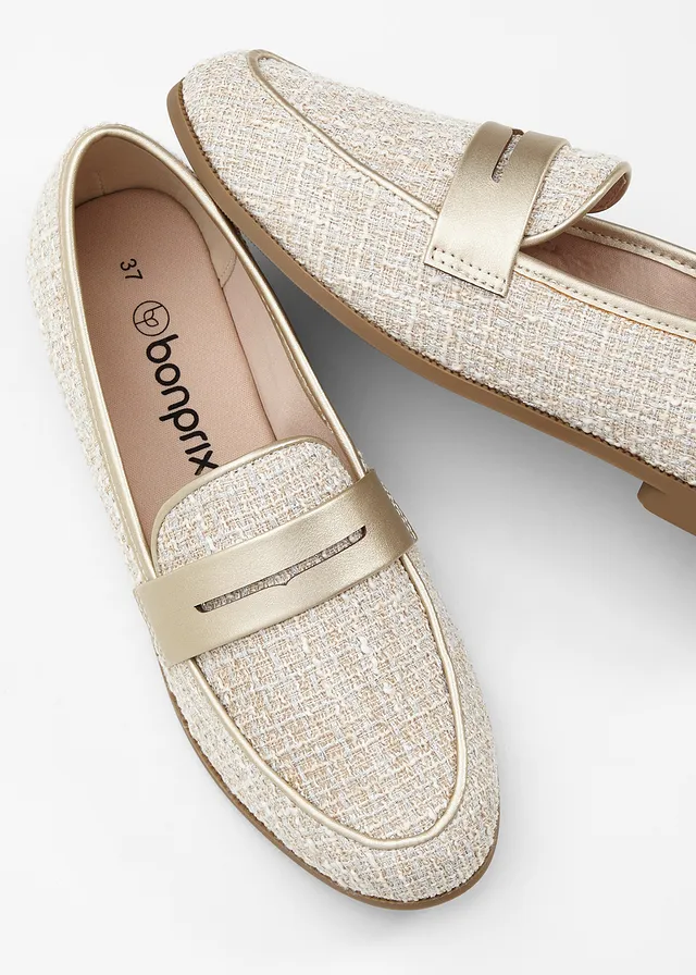Loafers, Kleur: beige-champagne