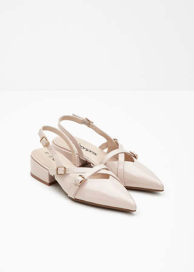 Escarpins slingback, Couleur: beige