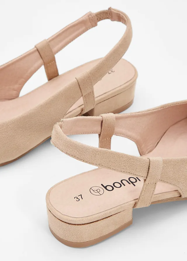 Escarpins slingback à talon plat • beige • product-page.page-title-suffix
