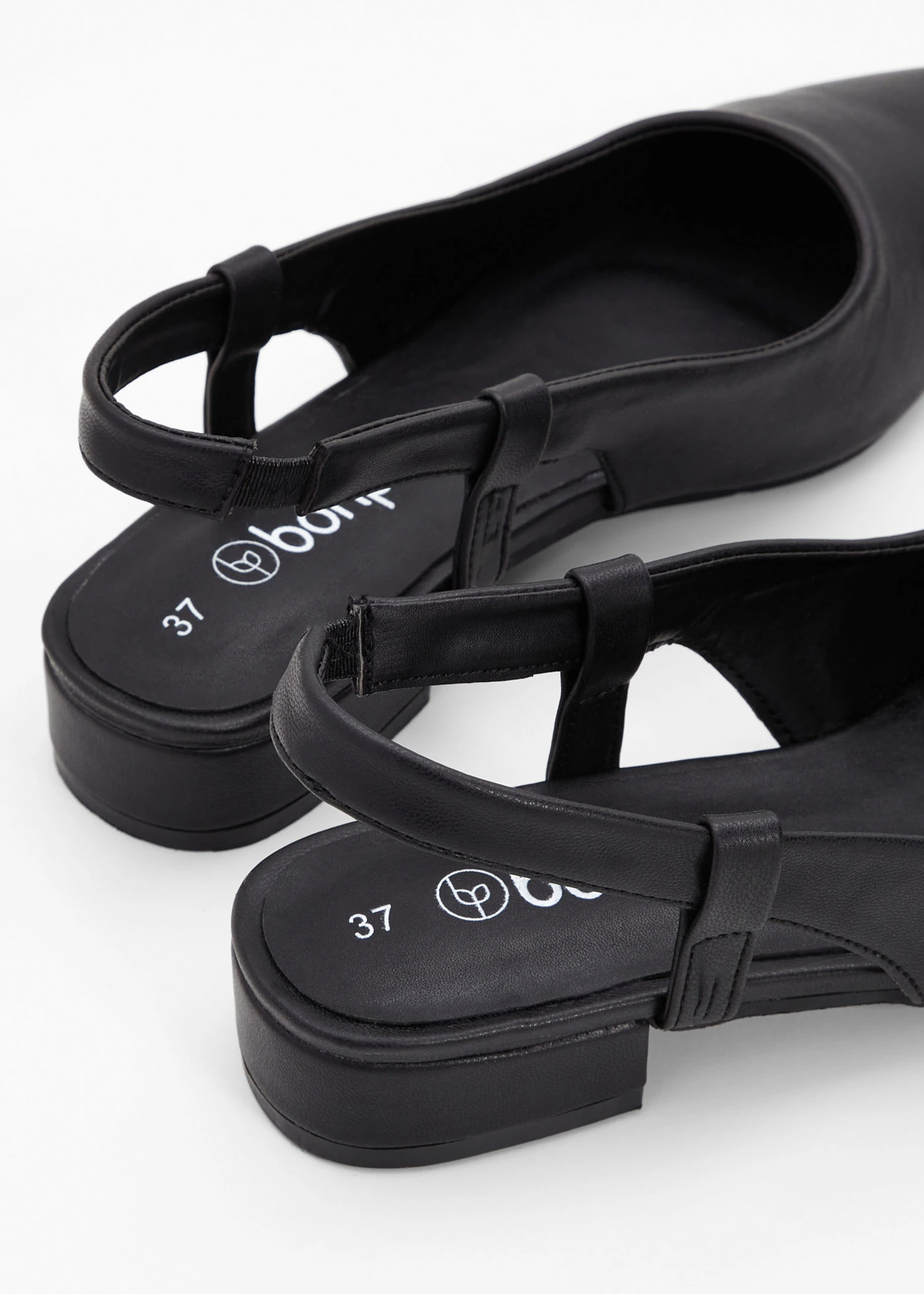 Pantofi sling pumps cu călcâi liber și toc plat • negru • magazin bonprix