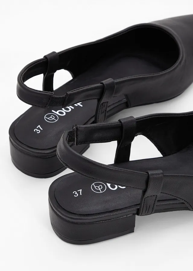 Slingback pumps, Kleur: zwart