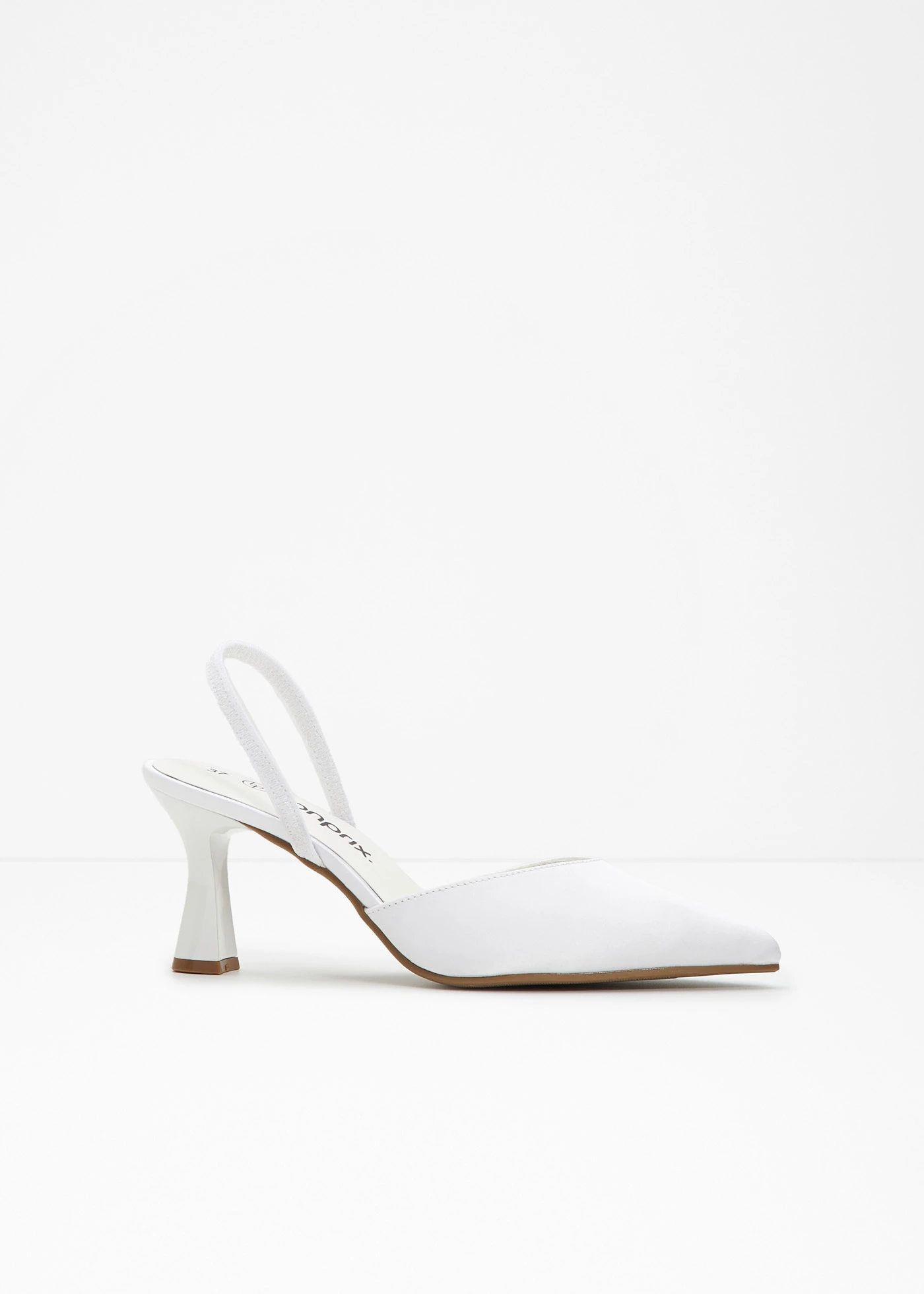 Slingback pumps in satijnlook • wit • bonprix online shop
