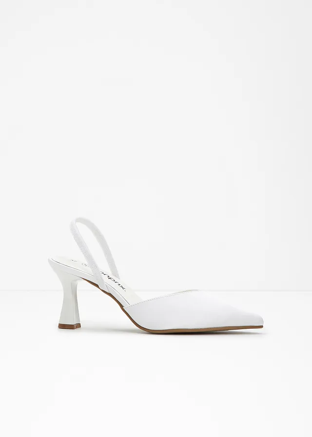 Escarpins slingback, Couleur: blanc