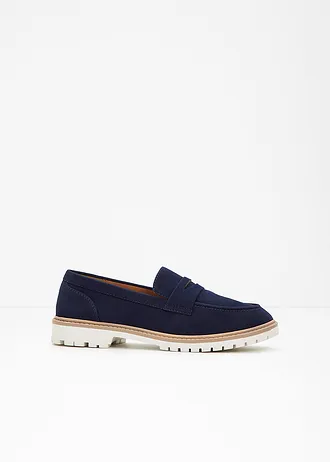 Mocassins chunky à semelle crantée • bleu foncé • Boutique bonprix