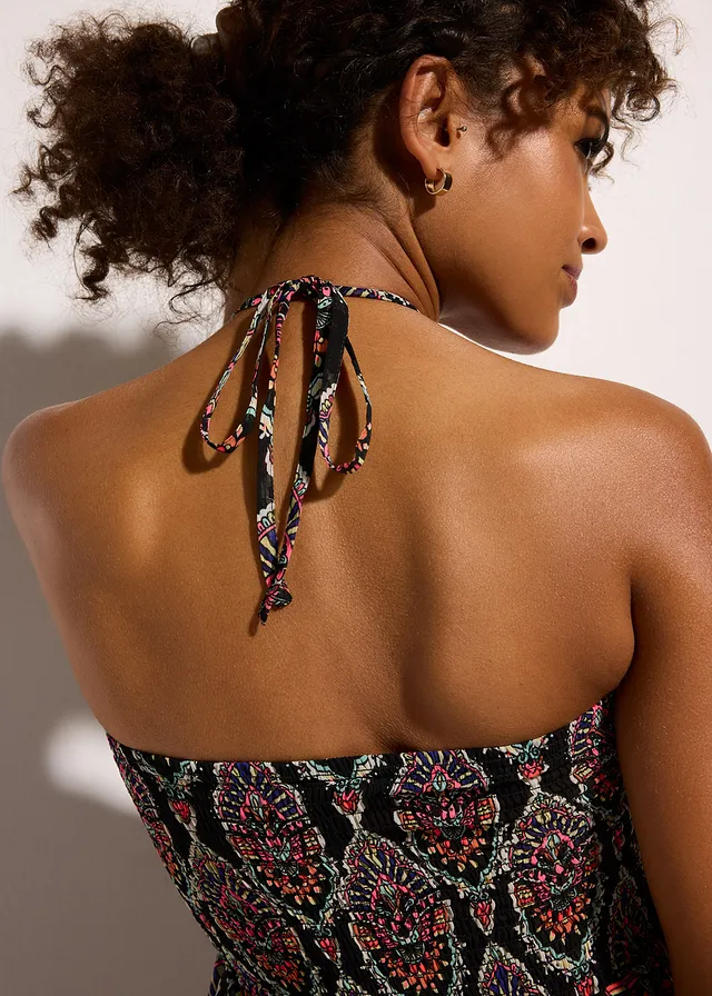 Robe de plage en crêpe • noir/multicolore • product-page.page-title-suffix