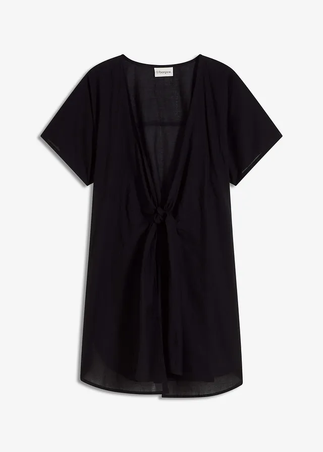 Transparante strandblouse • zwart • bonprix online shop