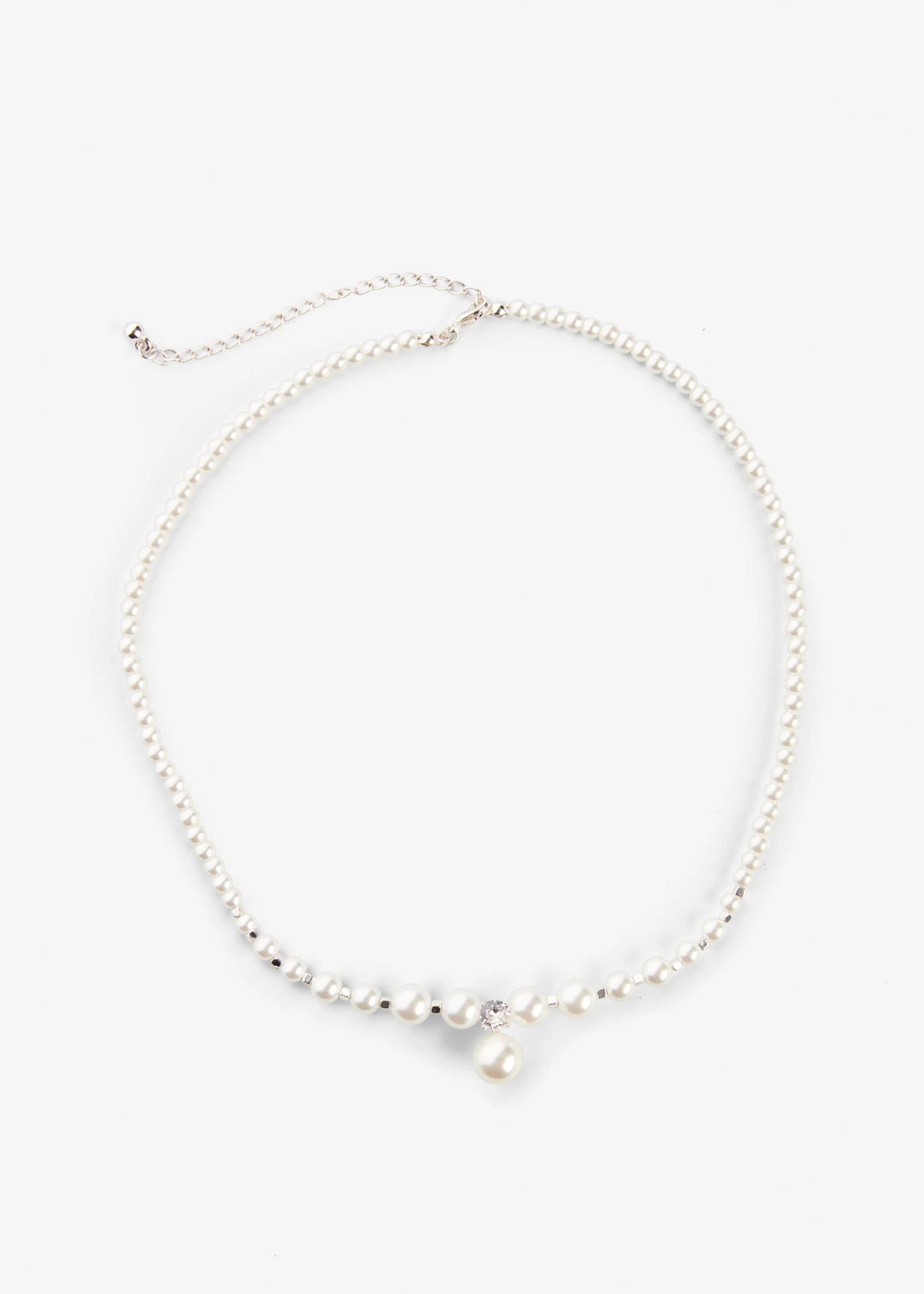 Ketting met glazen kralen • crème • bonprix online shop