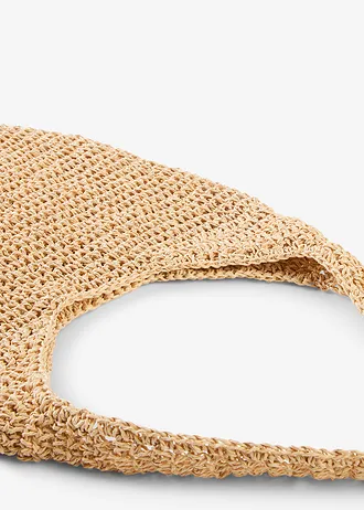 Geantă shopper de paie • bej natur • magazin bonprix