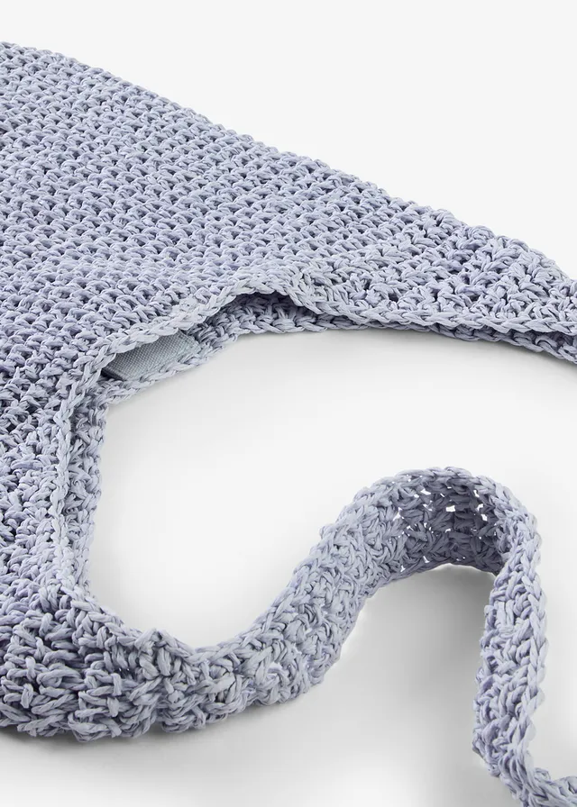 Cabas en paille, Couleur: bleu glacier