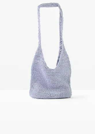 Geantă shopper de paie • albastru-gheață • magazin bonprix