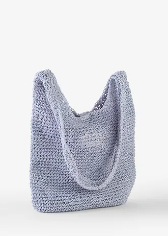 Větší slaměná kabelka • ledovcově modrá • bonprix obchod