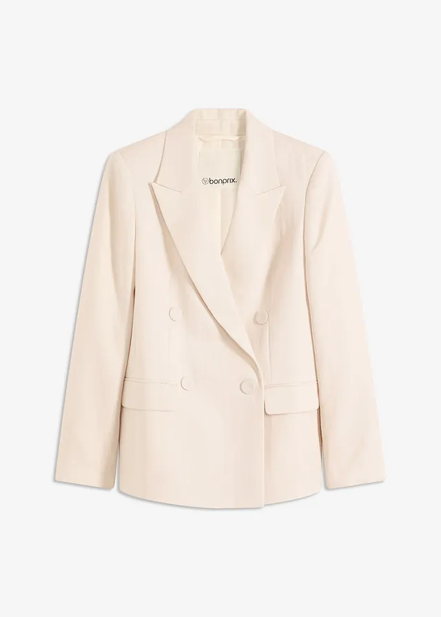Blazer met lyocell in crincle-look