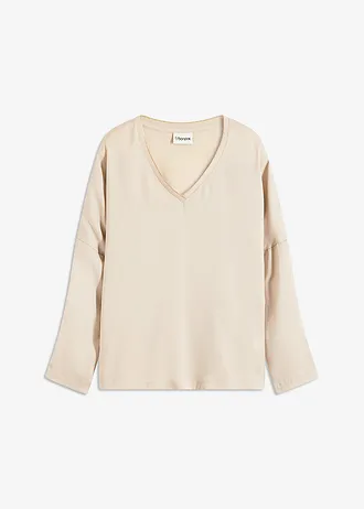 Shirt met vleermuismouwen • lichtsand-metallic goud • bonprix online shop