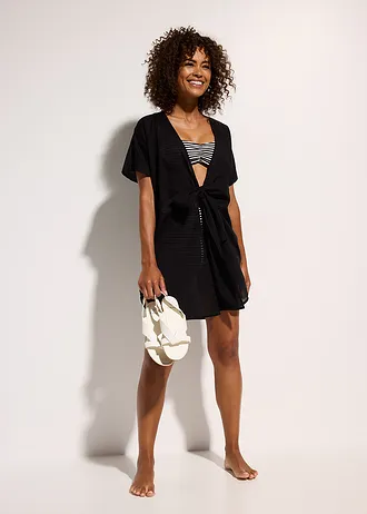 Transparante strandblouse • zwart • bonprix online shop