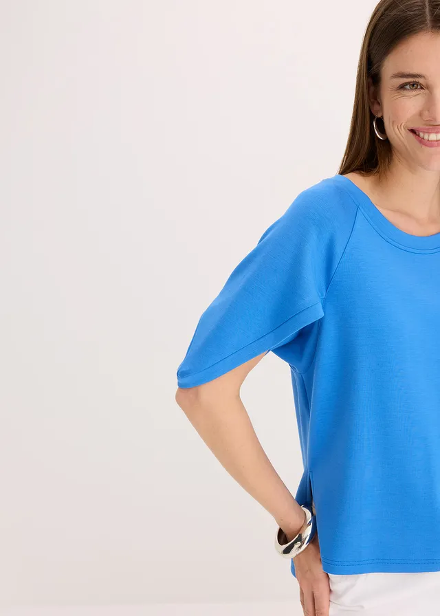 Oversized shirt van een soepele viscosemix • gletsjerblauw • product-page.page-title-suffix