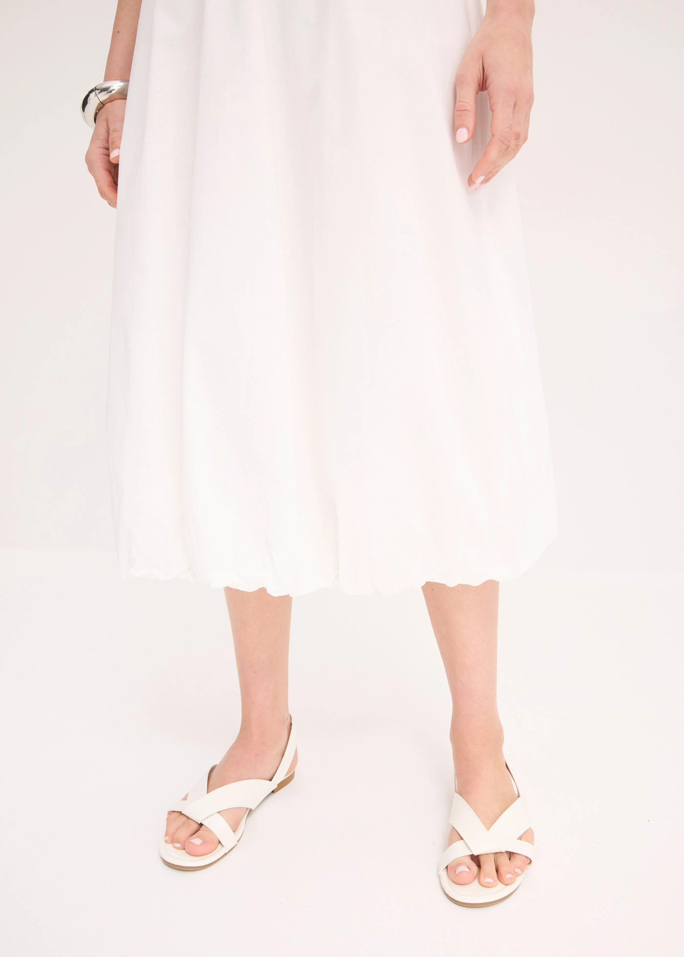 Ballon szoknya tiszta pamutból • fehér • bonprix áruház