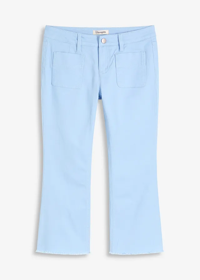 Pantaloni capri din bumbac cu stretch