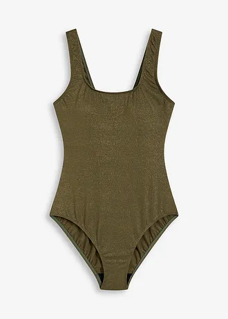 Glanzend badpak • olijfgroen • bonprix online shop