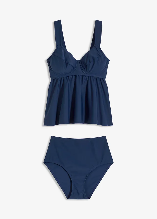 Costum de baie tankini cu arcuri (set/2 piese)
