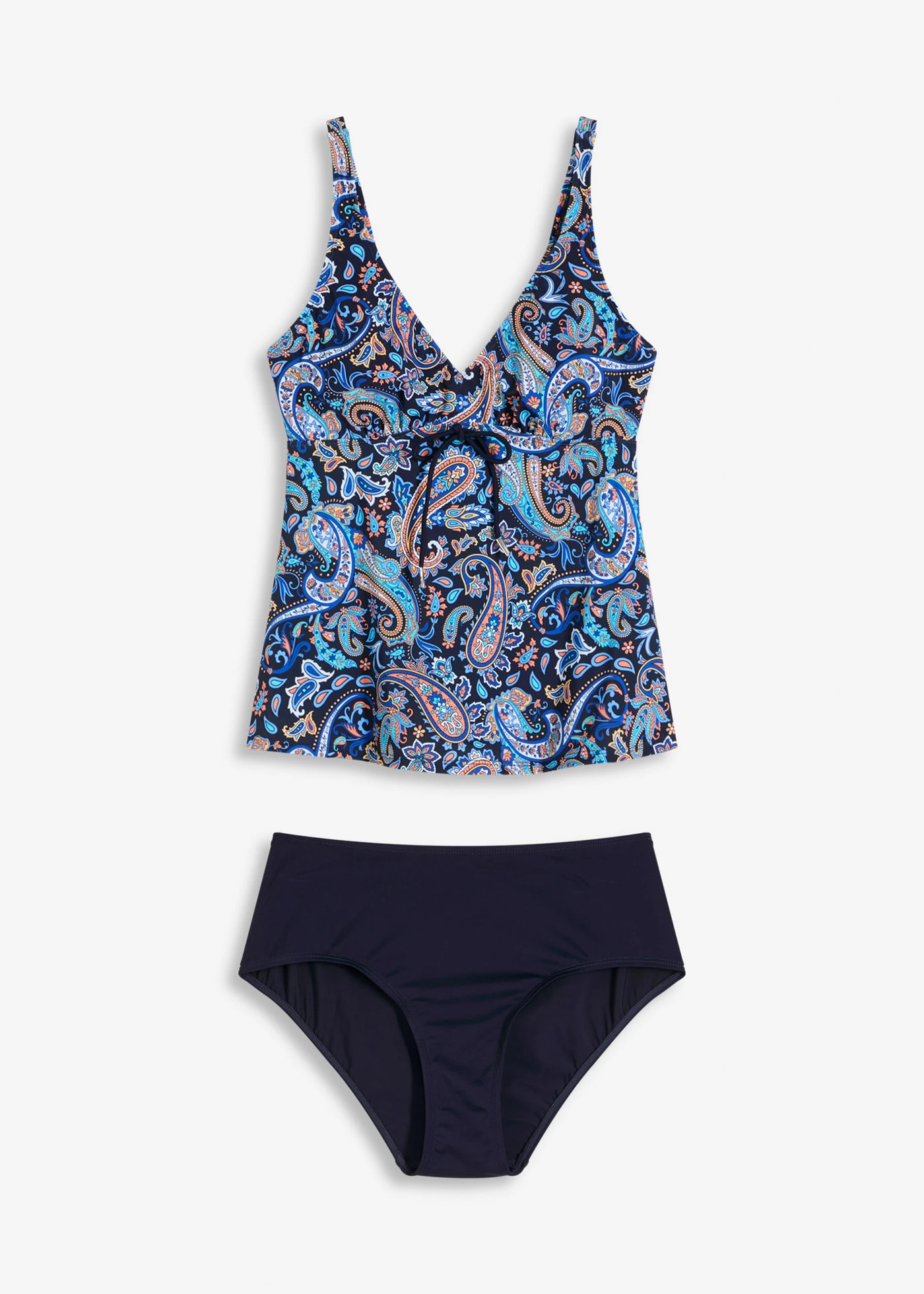 Costum de baie tankini cu șnur (set/2piese) • bleumarin • magazin bonprix