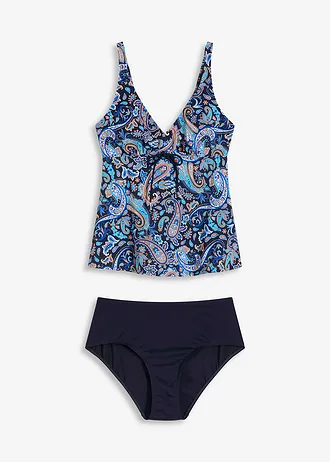 Tankini (ens. 2 pces) avec petit nœud • bleu foncé • Boutique bonprix