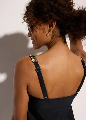 Tankini long avec shorty (ens. 2 pces) • noir graphique • Boutique bonprix