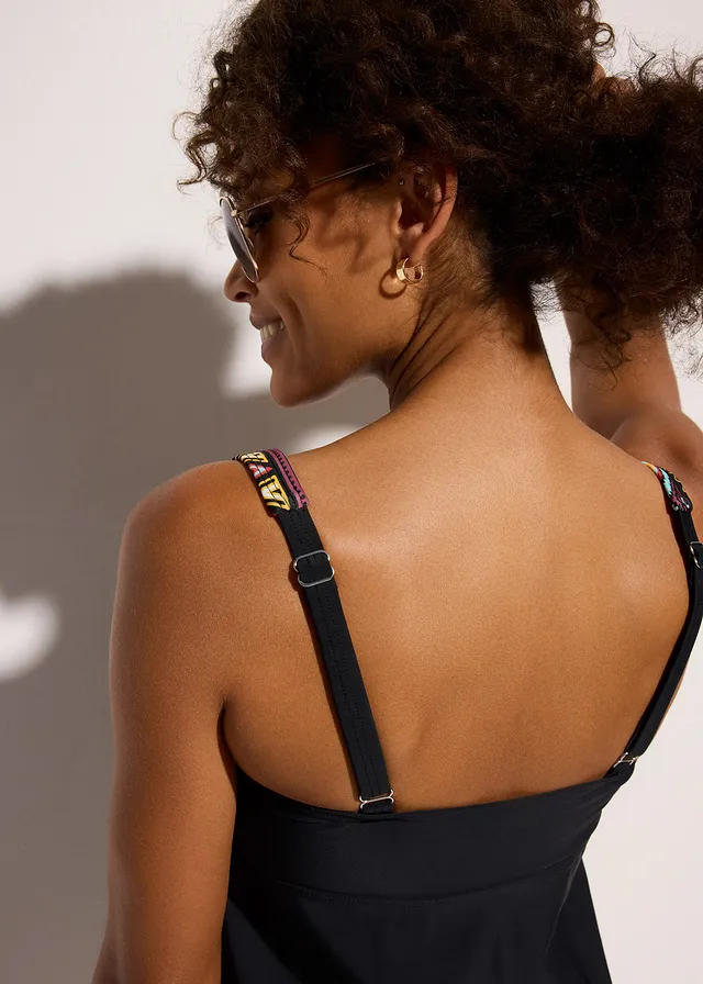 Lange tankini met zwemshort (2-dlg. set) • zwart • product-page.page-title-suffix