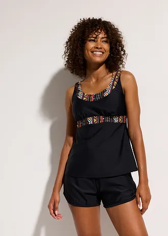 Tankini cu șort de baie (set/ 2 piese) • negru • magazin bonprix