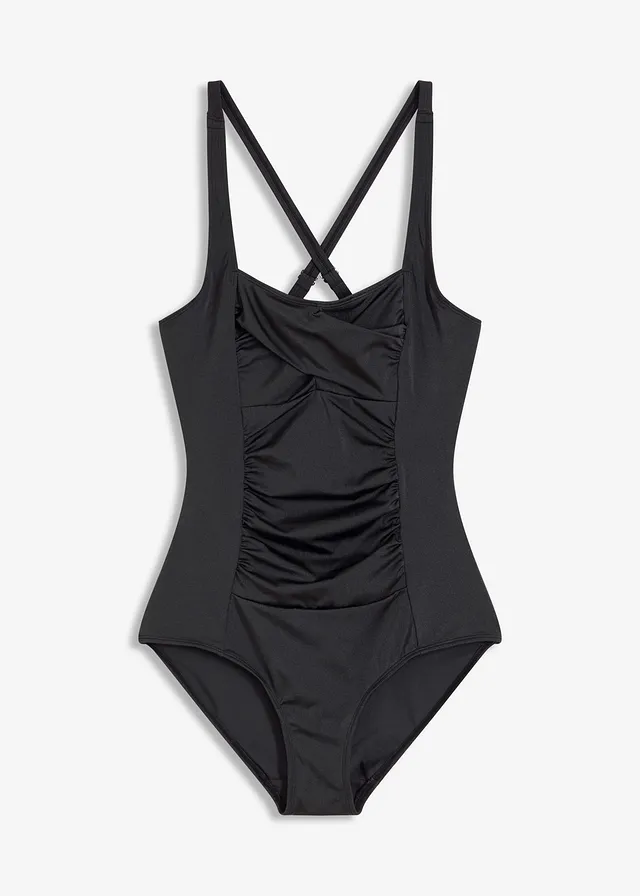 Costum baie cu efect modelator mediu din material strălucitor