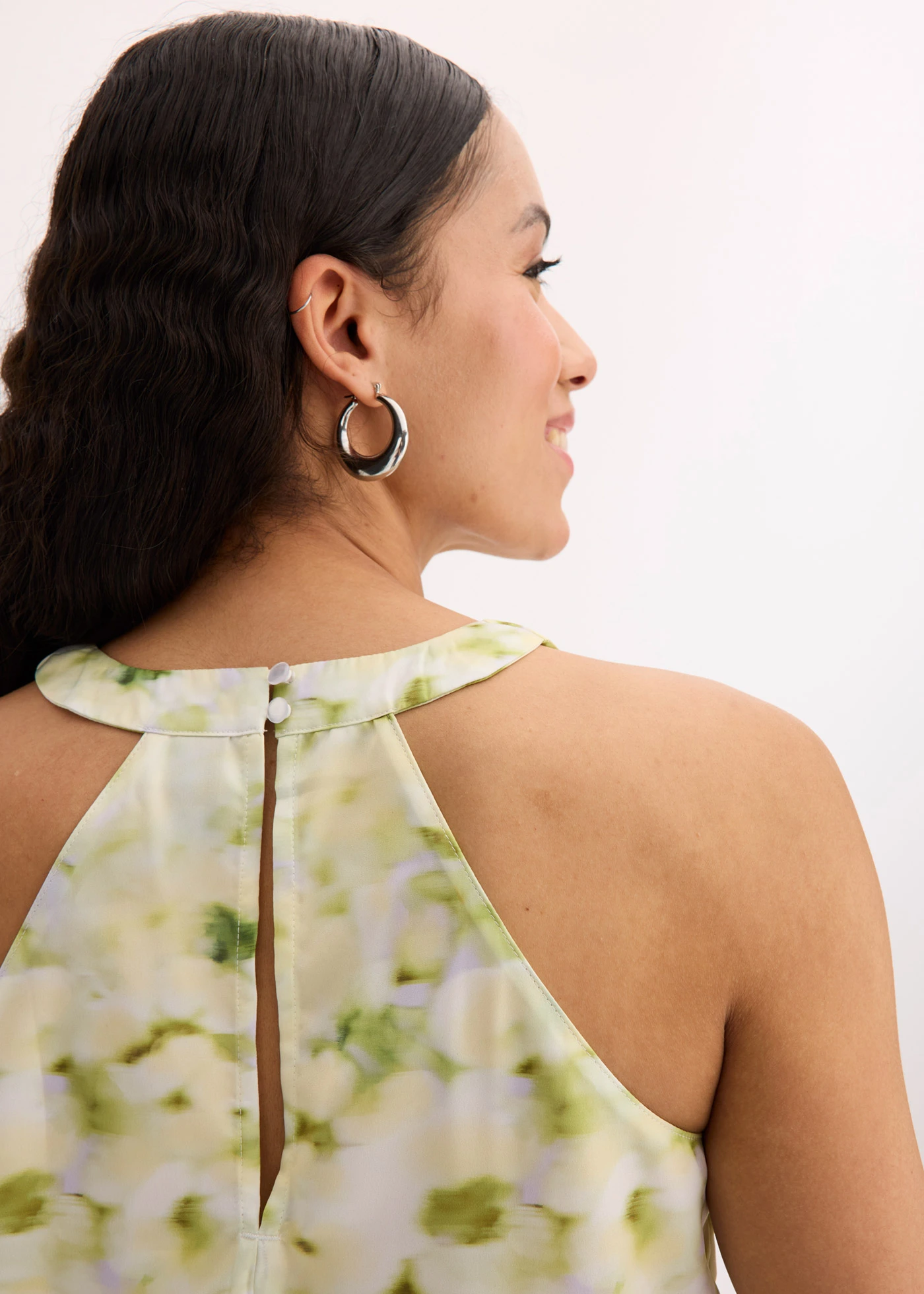 Blousetop in satijnlook • wolwit gedessineerd • bonprix online shop